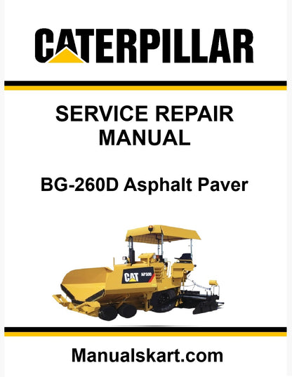 Caterpillar BG-260D Asphalt Paver Pdf Repair Service Manual BPW