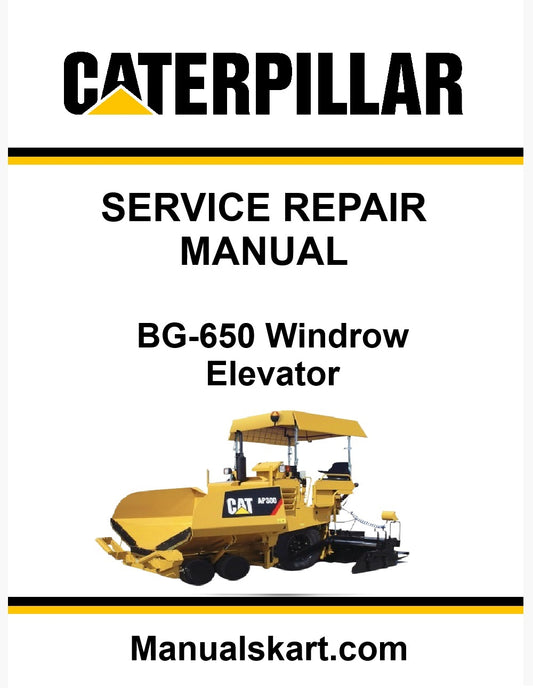 Caterpillar BG-650 Windrow Elevator Pdf Repair Service Manual 9EK