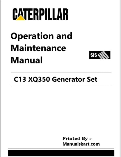 Caterpillar C13 XQ350 Generator Set Pdf Operation and Maintenance Manual X3M