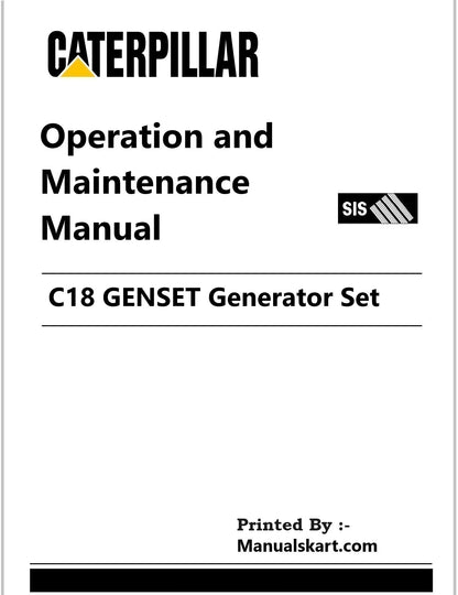 Caterpillar C18 GENSET Generator Set Pdf Operation and Maintenance Manual GM9