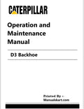 Caterpillar D3 Backhoe Pdf Operation and Maintenance Manual