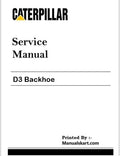 Caterpillar D3 Backhoe Repair Service Pdf Manual