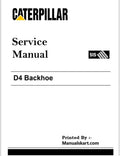 Caterpillar D4 Backhoe Pdf Repair Service Manual 23J