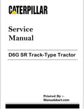 Caterpillar D6G SR Track-Type Tractor Repair Service Pdf Manual