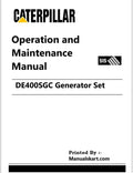 Caterpillar DE400SGC Generator Set Pdf Operation and Maintenance Manual RZ3