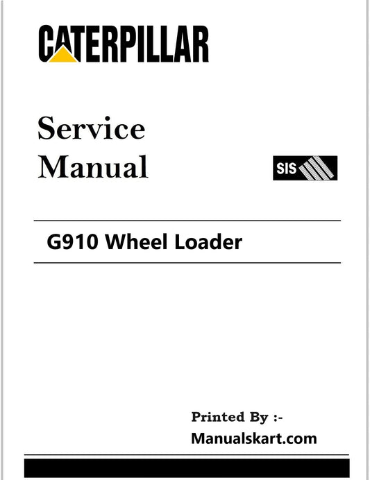 Caterpillar G910 Wheel Loader Pdf Repair Service Manual
