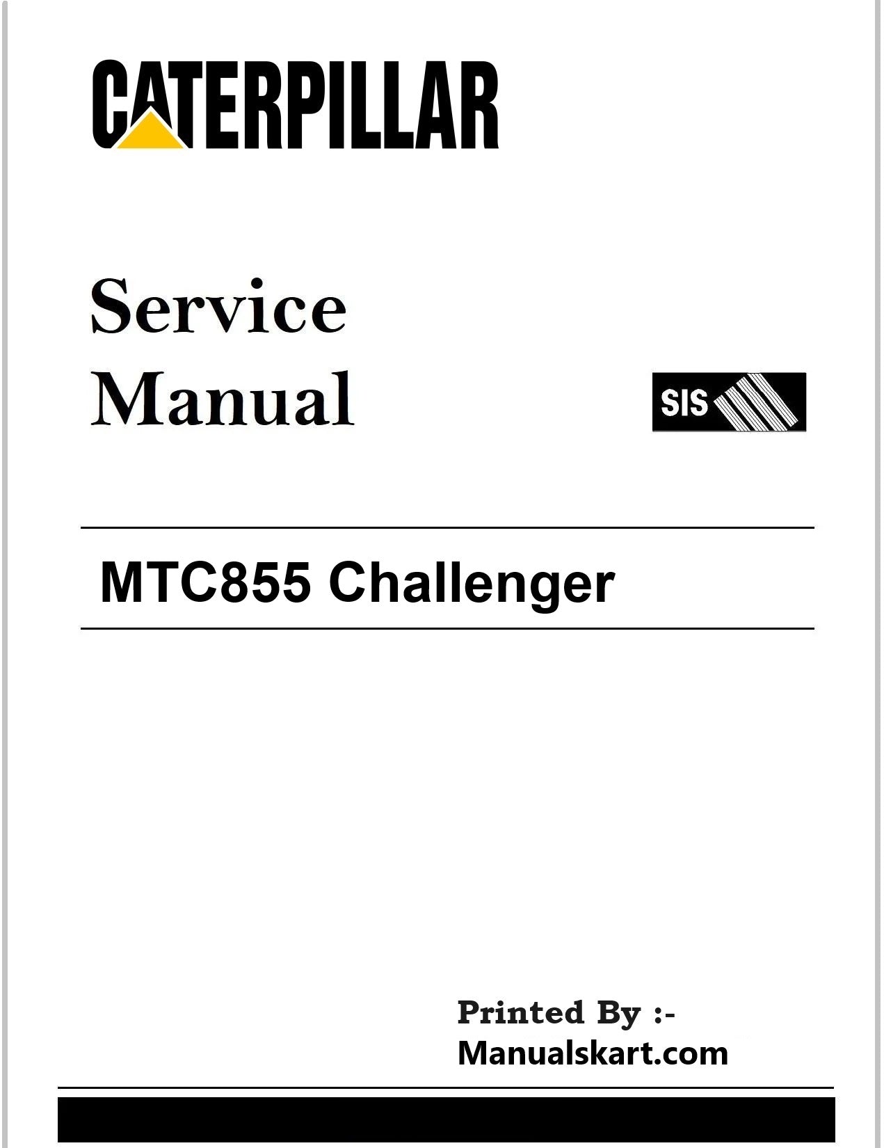 Caterpillar MTC855 Challenger Pdf Repair Service Manual 818