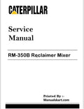Caterpillar RM-350B Reclaimer Mixer Repair Service Pdf Manual