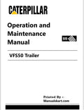 Caterpillar VFS50 Trailer Pdf Operation and Maintenance Manual 8XK