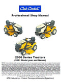 Cub Cadet 2000 Series Tractor Pdf Repair Service Manual