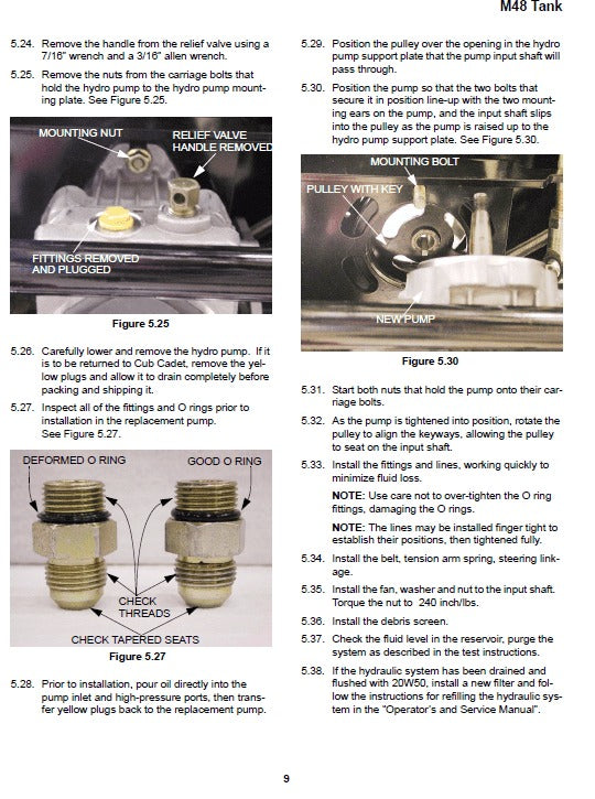 Cub Cadet Commercial M48 Tank Mower Pdf Repair Service Manual 2