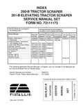 Fiat 260B and 261B Tractor Scrapers Pdf Repair Service Manual (73111173)