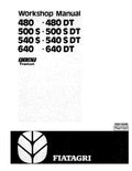 Fiat 480, 480DT, 500S, 500SDT, 540S, 540SDT, 640 and 640DT Tractors Pdf Repair Service Manual (06910066)