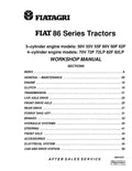 Fiat 50-86V, 55-86F, 55-86V, 60-86F, 60-86V and 62-86F Tractors Pdf Repair Service Manual (06910107)
