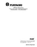 Fiat F100, F110, F120 and F130 Turbo Tractors Pdf Repair Service Manual (06910102)