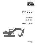 Fiat FH220 Hydraulic Excavators Pdf Parts Catalog Manual