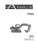 Fiat FH220 Hydraulic Excavators Pdf Repair Service Manual (73158522)