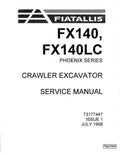 Fiat FX140 and FX140LC Phoenix Series Crawler Excavators Pdf Repair Service Manual (73177447)