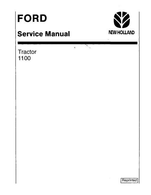 Ford 1100, 1200, 1300, 1500, 1700 and 1900 Tractors Pdf Repair Service Manual (40130040-SE3771)
