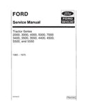 Ford 2000, 3000, 3400, 3500, 3550, 4000, 4400, 4500, 5000, 5500, 5550 and 7000 Tractors Pdf Repair Service Manual (40340070)