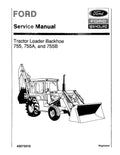 Ford 755, 755A and 755B Tractor Loader Backhoe Pdf Repair Service Manual (40075510-SE3905)