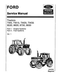 Ford 8530, 8630, 8730, 8830, TW15, TW25, TW35 and TW5 Tractors set of Pdf Repair Service Manua (40000580)