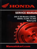 Honda 250 & 350 Models (CB250, CB350, CL250, CL350) Motorcycle Pdf Repair Service Manual