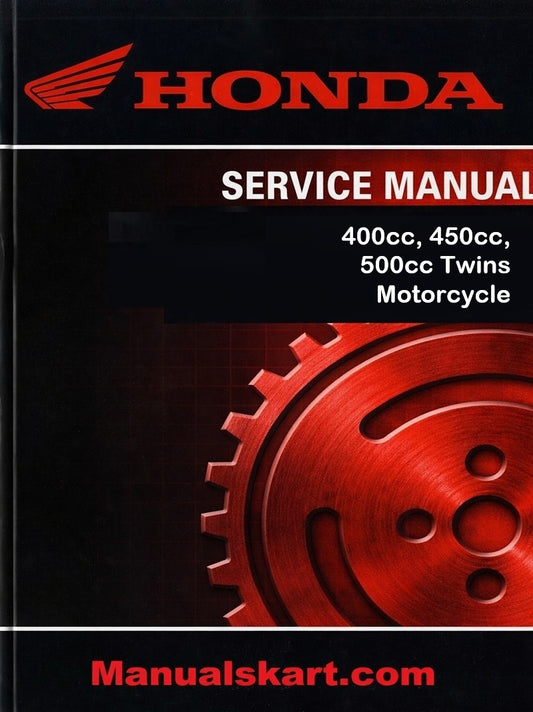 Honda 400cc, 450cc, 500cc Twins Motorcycle Pdf Repair Service Manual 1978-1987