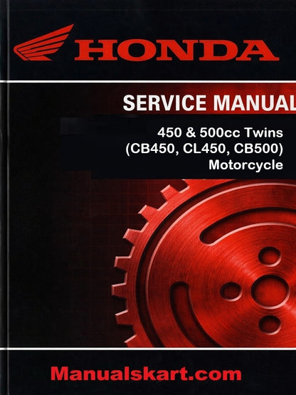 Honda 450 & 500cc Twins (CB450, CL450, CB500) Motorcycle Pdf Repair Service Manual 1965-1977