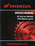 Honda 50 Series Model P50 Motorcycle Pdf Repair Service Manual 1967
