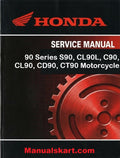 Honda 90 Series S90, CL90L, C90, CL90, CD90, CT90 Motorcycle Pdf Repair Service Manual