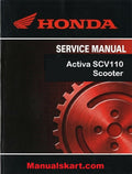 Honda Activa SCV110 Scooter Pdf Repair Service Manual