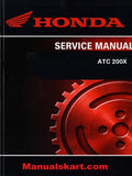 Honda ATC 200X Pdf Repair Service Manual 1986-1987
