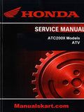 Honda ATC200X Models ATV Pdf Repair Service Manual 1983-1985