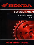 Honda ATC250SX Models ATV Pdf Repair Service Manual 1985-1987