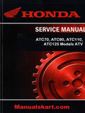 Honda ATC70, ATC90, ATC110, ATC125 Models ATV Pdf Repair Service Manual 1985