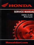 Honda CB200, CL200 Motorcycle Pdf Repair Service Manual 1973