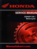 Honda CB400F CB-1 Motorcycle Pdf Repair Service Manual 1989