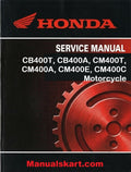 Honda CB400T, CB400A, CM400T, CM400A, CM400E, CM400C Motorcycle Pdf Repair Service Manual 1978-1981