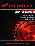 Honda CB500, CB550, CB550F, CB550K Motorcycle Pdf Repair Service Manual 1977
