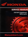 Honda CB750F2 Nighthawk Motorcycle Pdf Repair Service Manual 1992