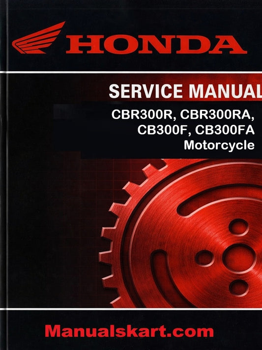 Honda CBR300R, CBR300RA, CB300F, CB300FA Motorcycle Pdf Repair Service Manual 2015-2016
