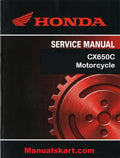 Honda CX650C Motorcycle Pdf Repair Service Manual 1983