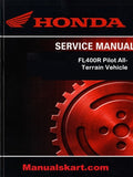 Honda FL400R Pilot All-Terrain Vehicle Pdf Repair Service Manual 1989