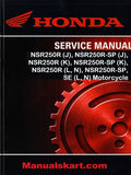 Honda NSR250R (J), NSR250R-SP (J), NSR250R (K), NSR250R-SP (K), NSR250R (L, N), NSR250R-SP, SE (L, N) Motorcycle Pdf Repair Service Manual