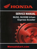 Honda NU50, NU50M Urban Express Scooter Pdf Repair Service Manual 1982