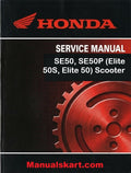 Honda SE50, SE50P (Elite 50S, Elite 50) Scooter Pdf Repair Service Manual 1987