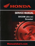 Honda SK50M (dio sr) Scooter Pdf Repair Service Manual 1992