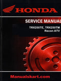 Honda TRX250TE, TRX250TM Recon ATV Pdf Repair Service Manual 2005-2011
