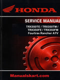 Honda TRX350TE / TRX350TM / TRX350FE / TRX350FM Fourtrax Rancher ATV Pdf Repair Service Manual 2004-2006